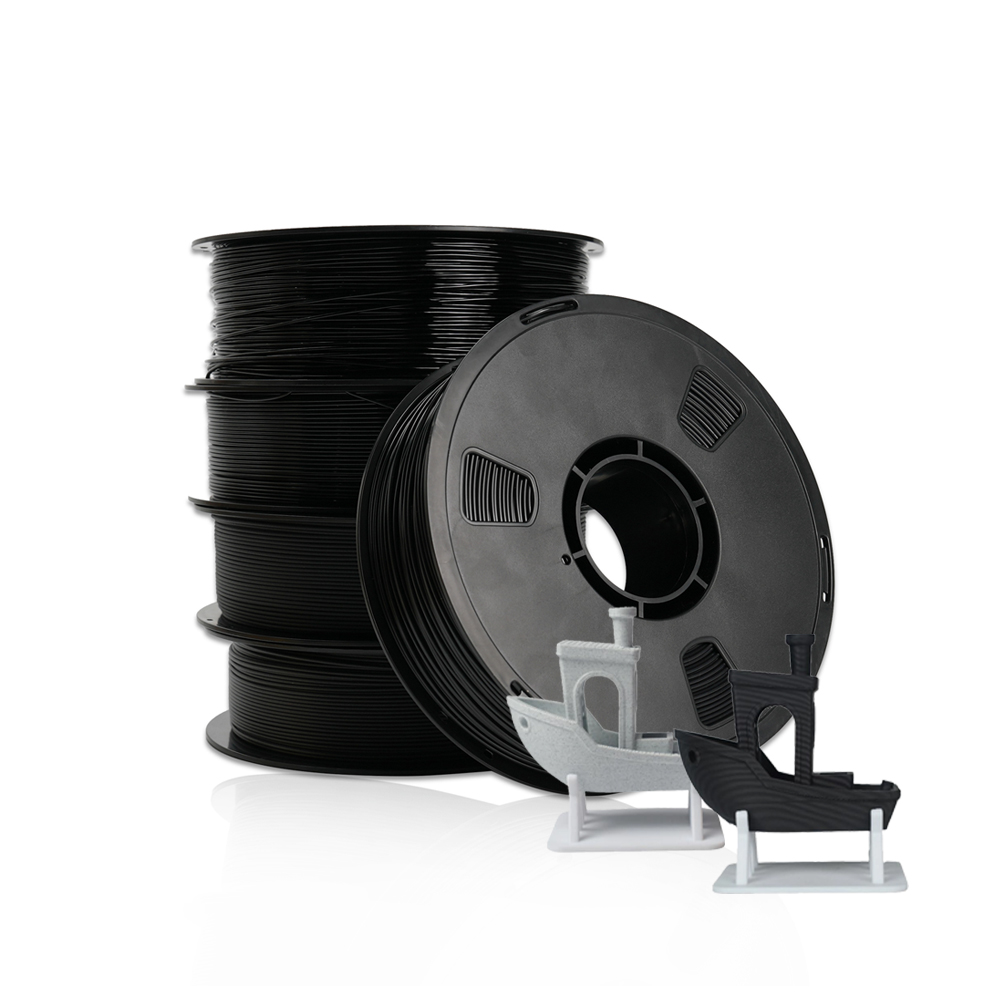 Filamento PETG-CF da NORAY para Aplicações Aeroespaciais e Automotivas — Alta Resistência, Textura Mate, Resistência Química e à Agedação, Diâmetro de 1,75/2,85 mm