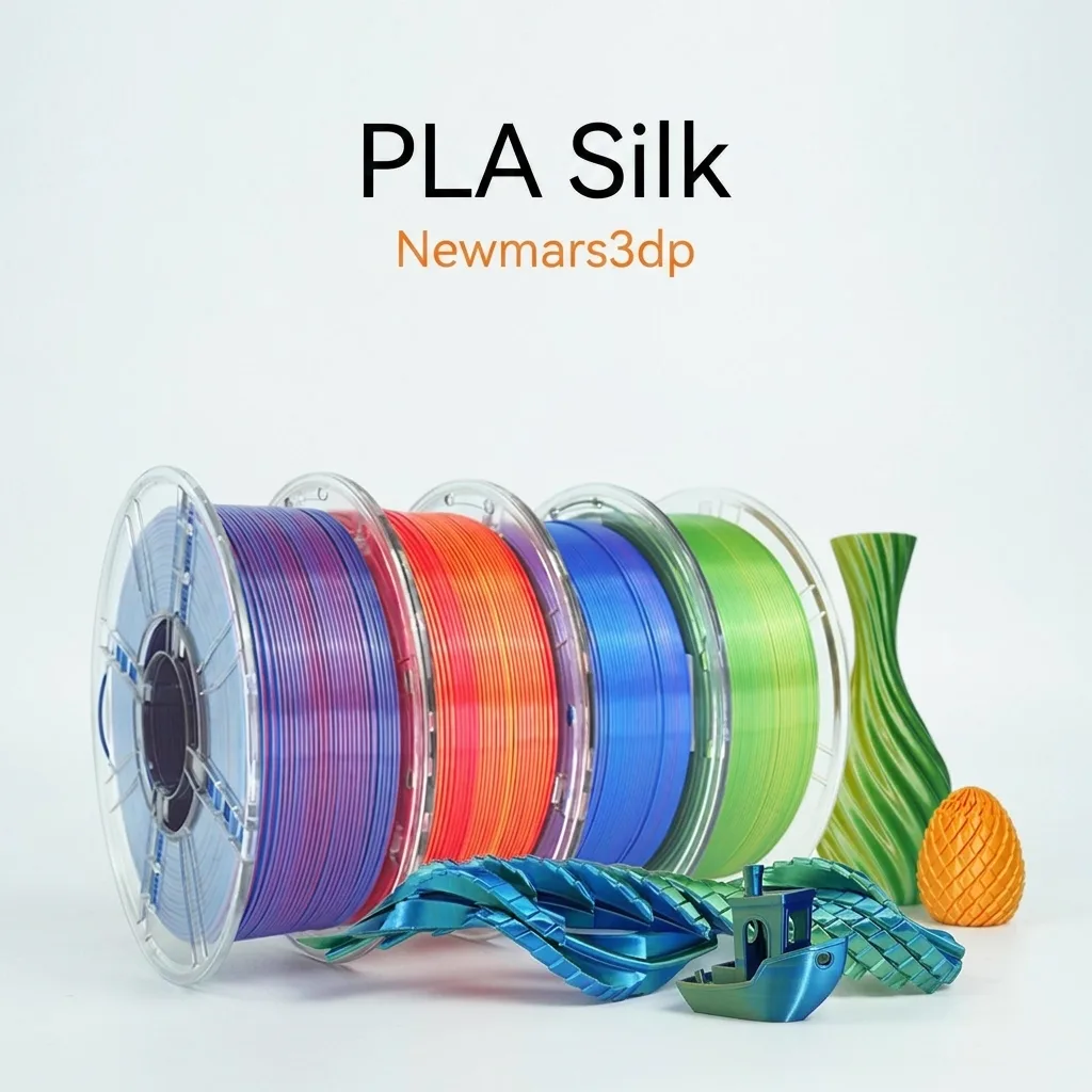 Nuovo filamento per stampanti 3D NORAY PLA Silk Rainbow Light, senza deformazioni né filamentazioni, diametro 1,75 mm, texture setosa liscia