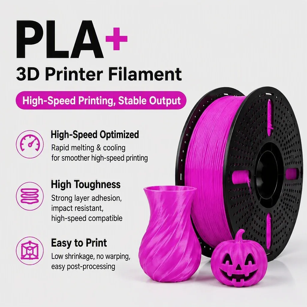 PLA-Plus-Filament mit glatter Oberfläche, starker Schichtadhäsion und schlagfest, 1,75-mm-Filament für Hochgeschwindigkeits-3D-Druck, 1 kg