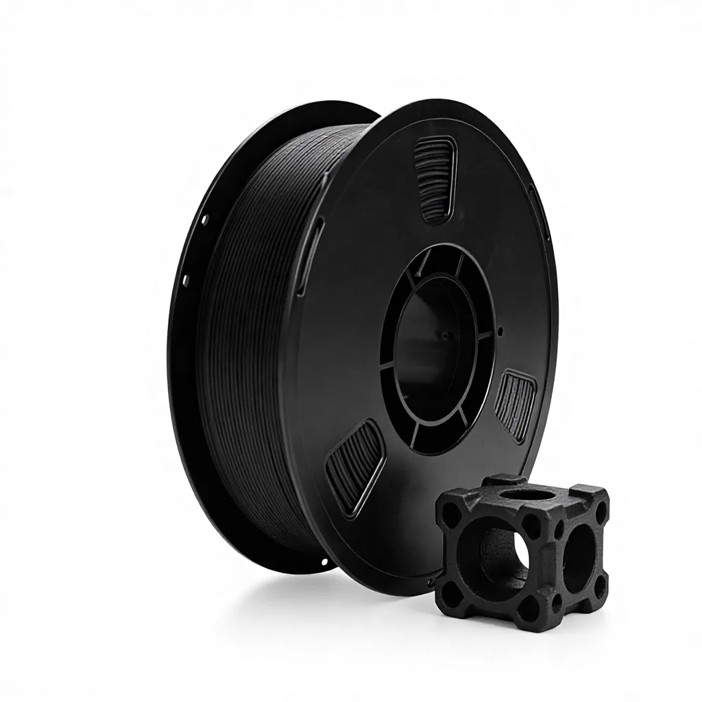 Filamento PETG resistente reforçado com fibra de carbono, 1 kg, 1,75 mm, extrema resistência ao desgaste, impressão confiável na faixa de temperatura de 220–260 °C para impressoras 3D FDM