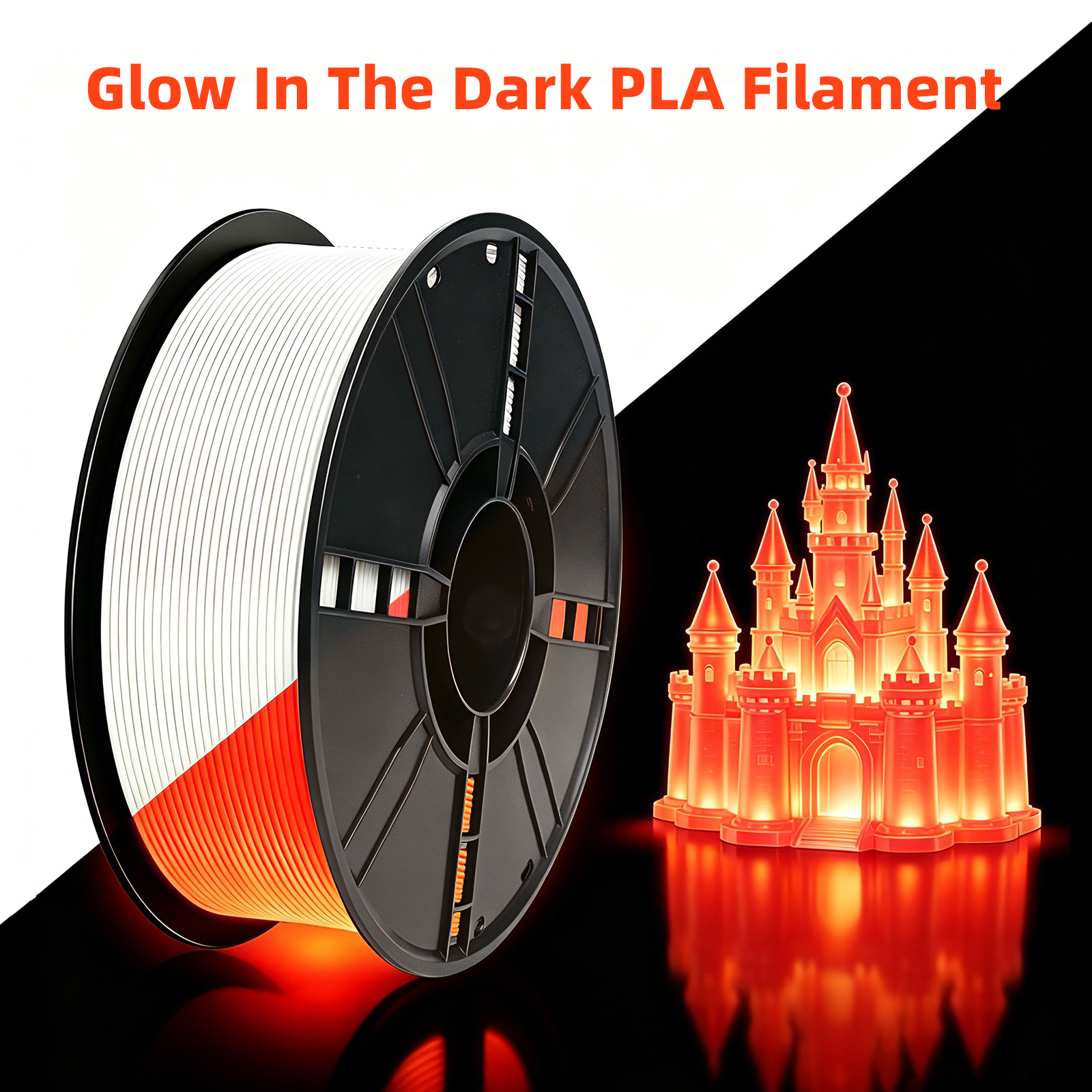 Filament PLA phosphorescent, 1,75 mm, 1 kg, luminescence vive et durable, précision dimensionnelle de ±0,02 mm, faible déformation, matériau d’impression 3D sur mesure (OEM), coloris personnalisables