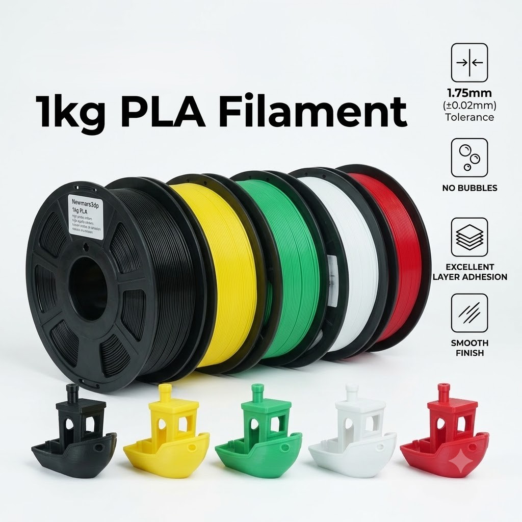 NORAY PLA-Filament, 1 kg, 3D-Druck-Filament für 3D-Drucker, PLA-Kunststoffstäbe ohne Blasen, 1,75 mm, hochzähes Filament für FDM-Drucker