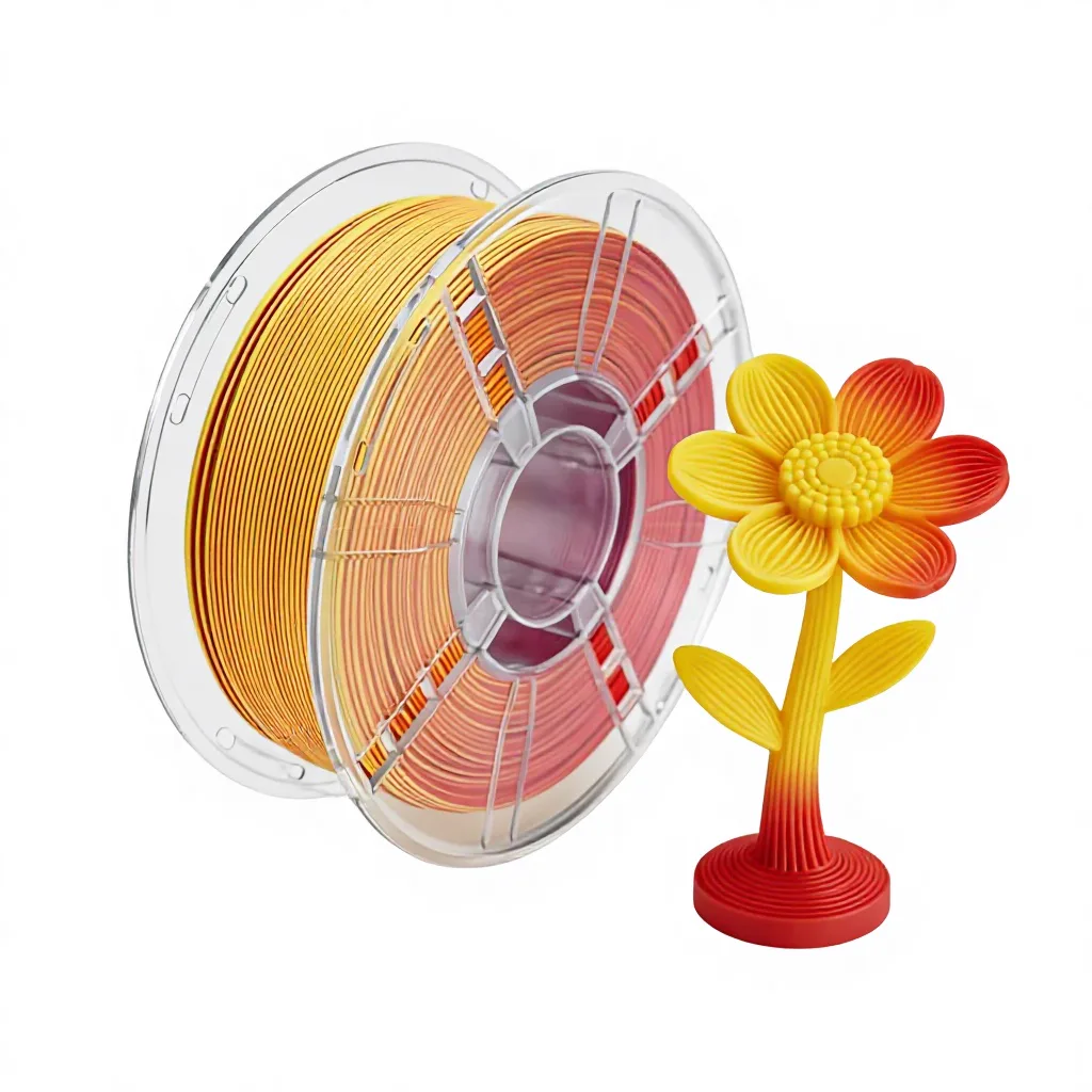 Filamento de impresión 3D de PLA sedoso, doble color, 1,75 mm/2,85 mm/3,5 mm, carrete de 1 kg, alimentación estable, 190-220 °C