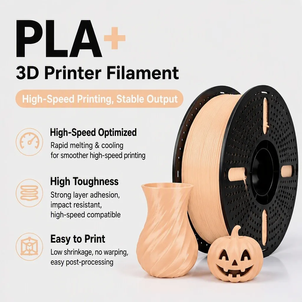 1,75-mm-PLA-Plus-Filament, 1-kg-Spule, Nettogewicht 1 kg, Durchmesser ±0,02 mm, FDM-3D-Druck-Filament für Hochgeschwindigkeitsdruck, RAL-Farbe