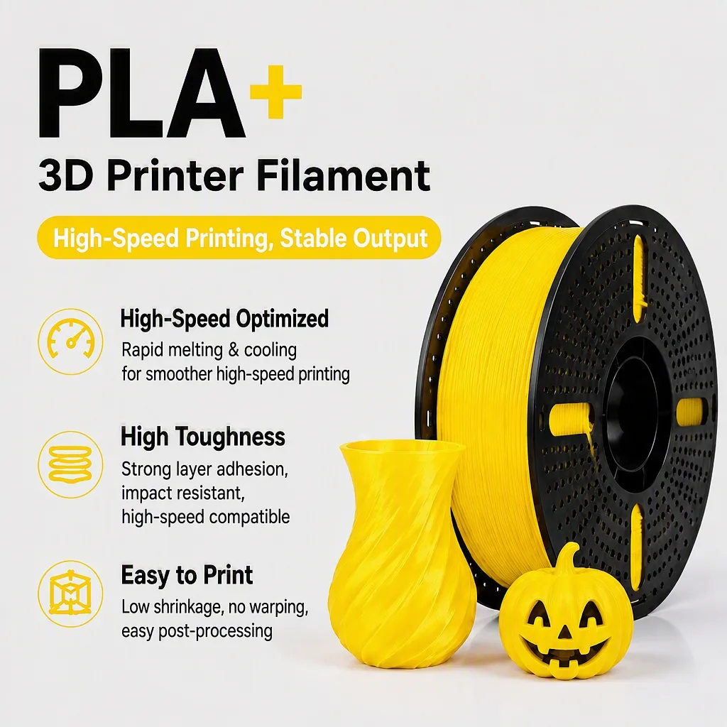 1,75-mm-PLA+-Filament für FDM-3D-Drucker, bunt gefärbtes PLA-Filament für Prototypen, DIY-Modelle und Unterrichtsprojekte, 1-kg-Spule